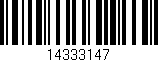 Código de barras (EAN, GTIN, SKU, ISBN): '14333147'