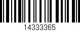 Código de barras (EAN, GTIN, SKU, ISBN): '14333365'