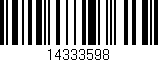 Código de barras (EAN, GTIN, SKU, ISBN): '14333598'