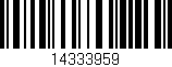 Código de barras (EAN, GTIN, SKU, ISBN): '14333959'