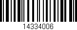 Código de barras (EAN, GTIN, SKU, ISBN): '14334006'