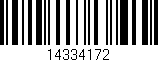 Código de barras (EAN, GTIN, SKU, ISBN): '14334172'