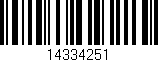 Código de barras (EAN, GTIN, SKU, ISBN): '14334251'