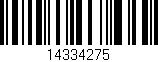 Código de barras (EAN, GTIN, SKU, ISBN): '14334275'