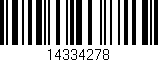Código de barras (EAN, GTIN, SKU, ISBN): '14334278'