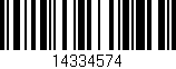 Código de barras (EAN, GTIN, SKU, ISBN): '14334574'