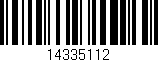 Código de barras (EAN, GTIN, SKU, ISBN): '14335112'