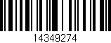 Código de barras (EAN, GTIN, SKU, ISBN): '14349274'