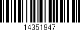 Código de barras (EAN, GTIN, SKU, ISBN): '14351947'