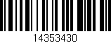Código de barras (EAN, GTIN, SKU, ISBN): '14353430'
