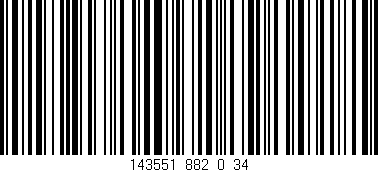 Código de barras (EAN, GTIN, SKU, ISBN): '143551_882_0_34'