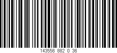 Código de barras (EAN, GTIN, SKU, ISBN): '143556_882_0_36'