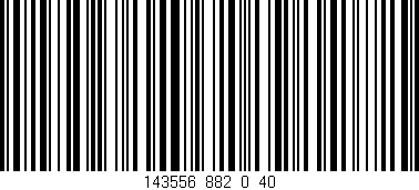 Código de barras (EAN, GTIN, SKU, ISBN): '143556_882_0_40'