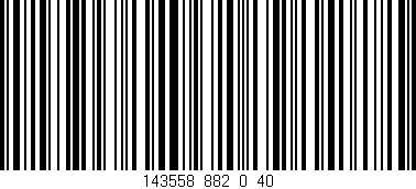 Código de barras (EAN, GTIN, SKU, ISBN): '143558_882_0_40'