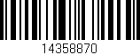 Código de barras (EAN, GTIN, SKU, ISBN): '14358870'
