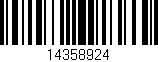 Código de barras (EAN, GTIN, SKU, ISBN): '14358924'