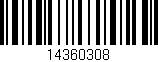 Código de barras (EAN, GTIN, SKU, ISBN): '14360308'