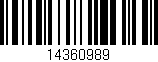 Código de barras (EAN, GTIN, SKU, ISBN): '14360989'