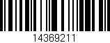 Código de barras (EAN, GTIN, SKU, ISBN): '14369211'