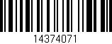 Código de barras (EAN, GTIN, SKU, ISBN): '14374071'