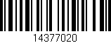 Código de barras (EAN, GTIN, SKU, ISBN): '14377020'