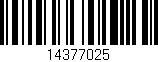 Código de barras (EAN, GTIN, SKU, ISBN): '14377025'
