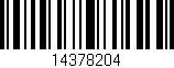 Código de barras (EAN, GTIN, SKU, ISBN): '14378204'