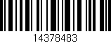 Código de barras (EAN, GTIN, SKU, ISBN): '14378483'