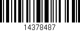 Código de barras (EAN, GTIN, SKU, ISBN): '14378487'