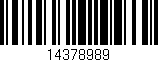 Código de barras (EAN, GTIN, SKU, ISBN): '14378989'