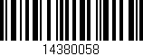 Código de barras (EAN, GTIN, SKU, ISBN): '14380058'