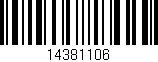 Código de barras (EAN, GTIN, SKU, ISBN): '14381106'