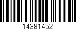 Código de barras (EAN, GTIN, SKU, ISBN): '14381452'