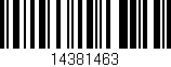 Código de barras (EAN, GTIN, SKU, ISBN): '14381463'