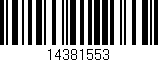 Código de barras (EAN, GTIN, SKU, ISBN): '14381553'