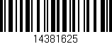 Código de barras (EAN, GTIN, SKU, ISBN): '14381625'