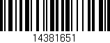 Código de barras (EAN, GTIN, SKU, ISBN): '14381651'