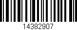 Código de barras (EAN, GTIN, SKU, ISBN): '14382907'