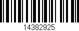 Código de barras (EAN, GTIN, SKU, ISBN): '14382925'
