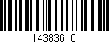 Código de barras (EAN, GTIN, SKU, ISBN): '14383610'