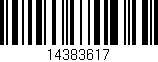 Código de barras (EAN, GTIN, SKU, ISBN): '14383617'