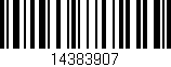 Código de barras (EAN, GTIN, SKU, ISBN): '14383907'