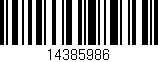 Código de barras (EAN, GTIN, SKU, ISBN): '14385986'