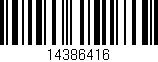 Código de barras (EAN, GTIN, SKU, ISBN): '14386416'