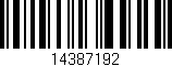 Código de barras (EAN, GTIN, SKU, ISBN): '14387192'