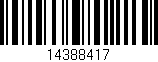 Código de barras (EAN, GTIN, SKU, ISBN): '14388417'