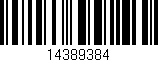 Código de barras (EAN, GTIN, SKU, ISBN): '14389384'