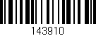Código de barras (EAN, GTIN, SKU, ISBN): '143910'