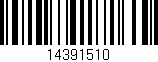 Código de barras (EAN, GTIN, SKU, ISBN): '14391510'