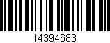 Código de barras (EAN, GTIN, SKU, ISBN): '14394683'